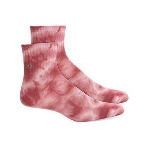 SUN STONE Mens Port Red Tie Dye Ribbed Casual Quarter Socks 7-12